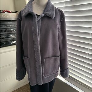 Women's Blue Shearling Jacket